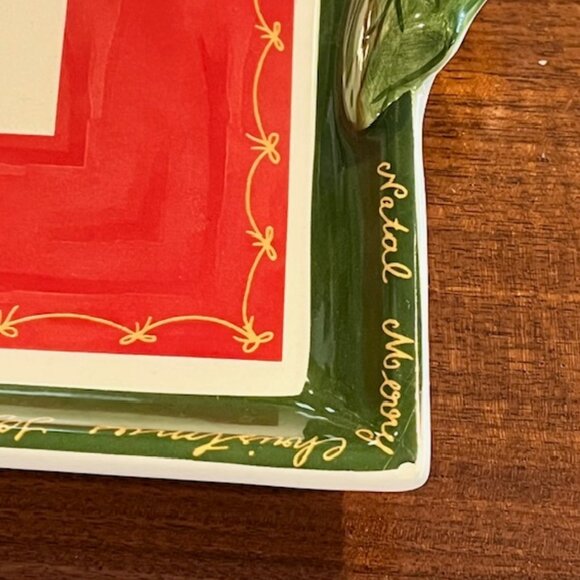 Christopher Radko “It's Christmas” Handled Ornament Tray Made in Portugal - Picture 8 of 9